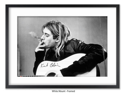 Nirvana - Kurt Cobain - smoking  - Poster