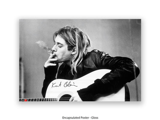 Nirvana - Kurt Cobain - smoking  - Poster