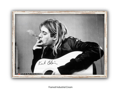 Nirvana - Kurt Cobain - smoking  - Poster