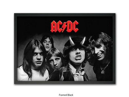AC/DC Highway to Hell Poster - Black & White Rock Band Wall Art - AC/DC Album