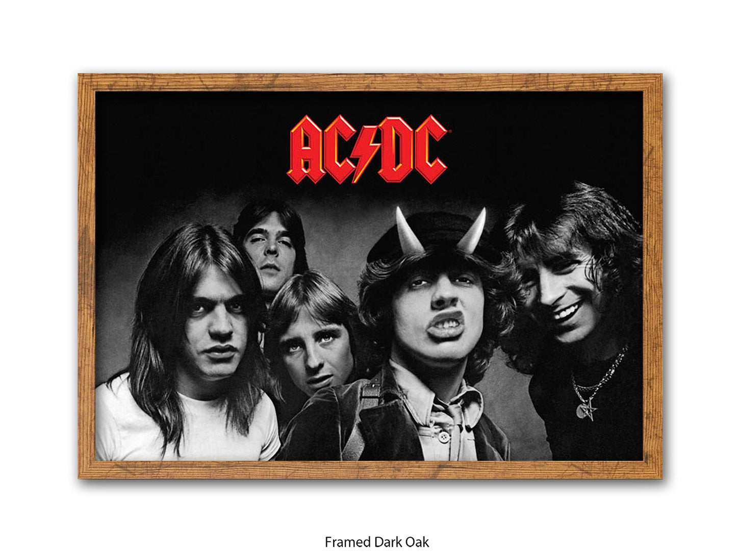 AC/DC Highway to Hell Poster - Black & White Rock Band Wall Art - AC/DC Album