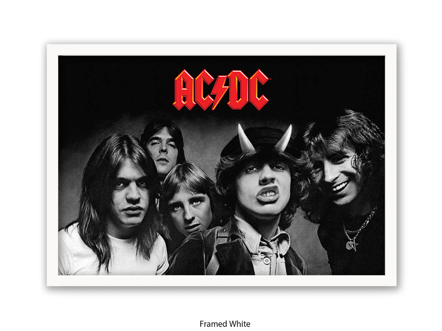 AC/DC Highway to Hell Poster - Black & White Rock Band Wall Art - AC/DC Album