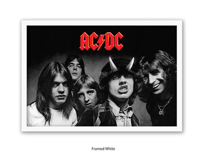 AC/DC Highway to Hell Poster - Black & White Rock Band Wall Art - AC/DC Album