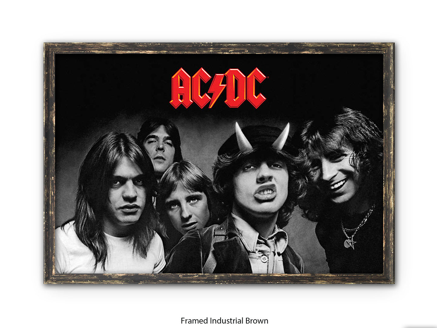AC/DC Highway to Hell Poster - Black & White Rock Band Wall Art - AC/DC Album