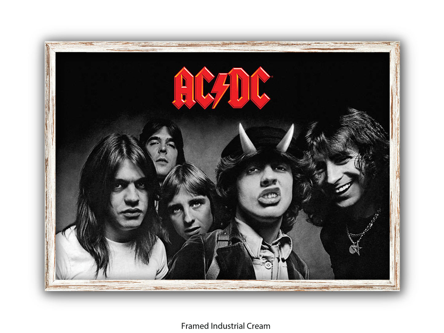AC/DC Highway to Hell Poster - Black & White Rock Band Wall Art - AC/DC Album