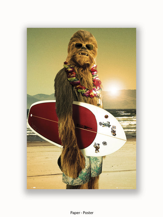 Star Wars  Chewbacca  Surf Board Poster