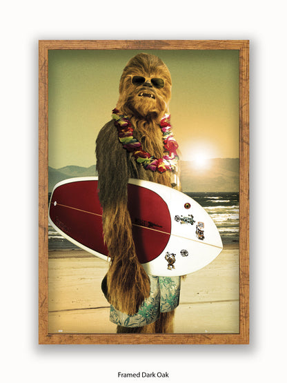 Star Wars  Chewbacca  Surf Board Poster