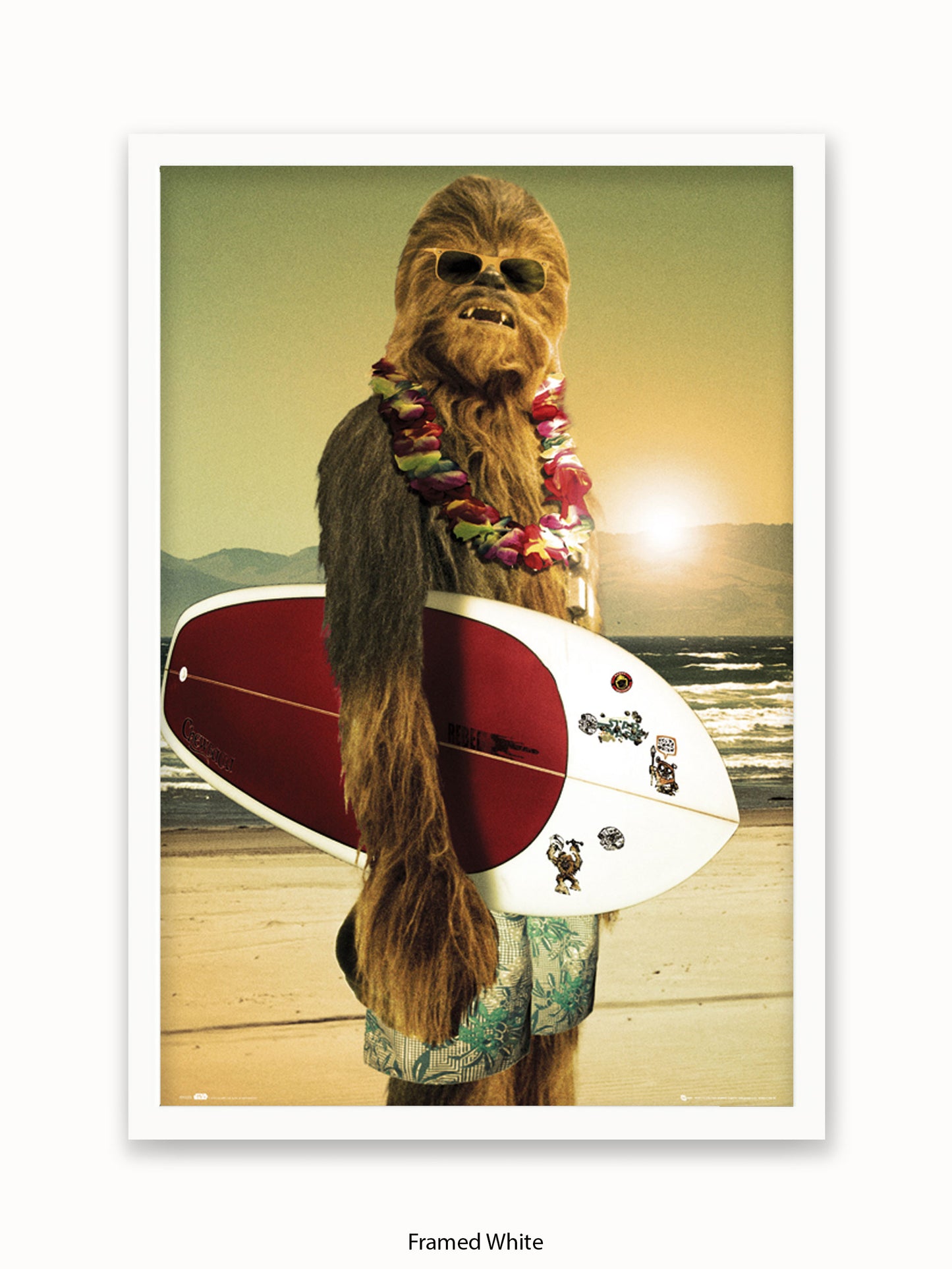 Star Wars  Chewbacca  Surf Board Poster