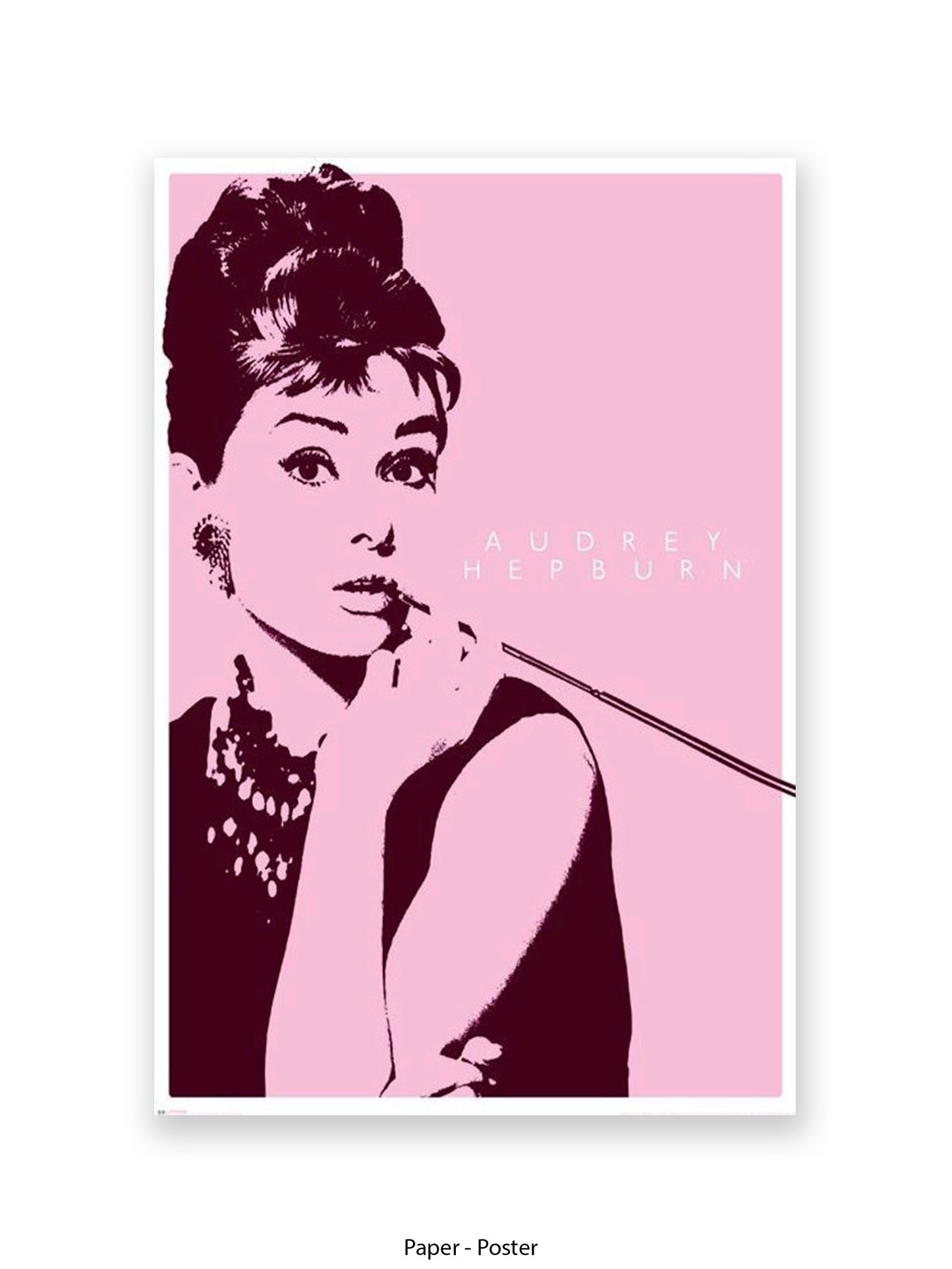 Audrey Hepburn Giant Movie Poster - Pink Pop Art (Pyramid International)