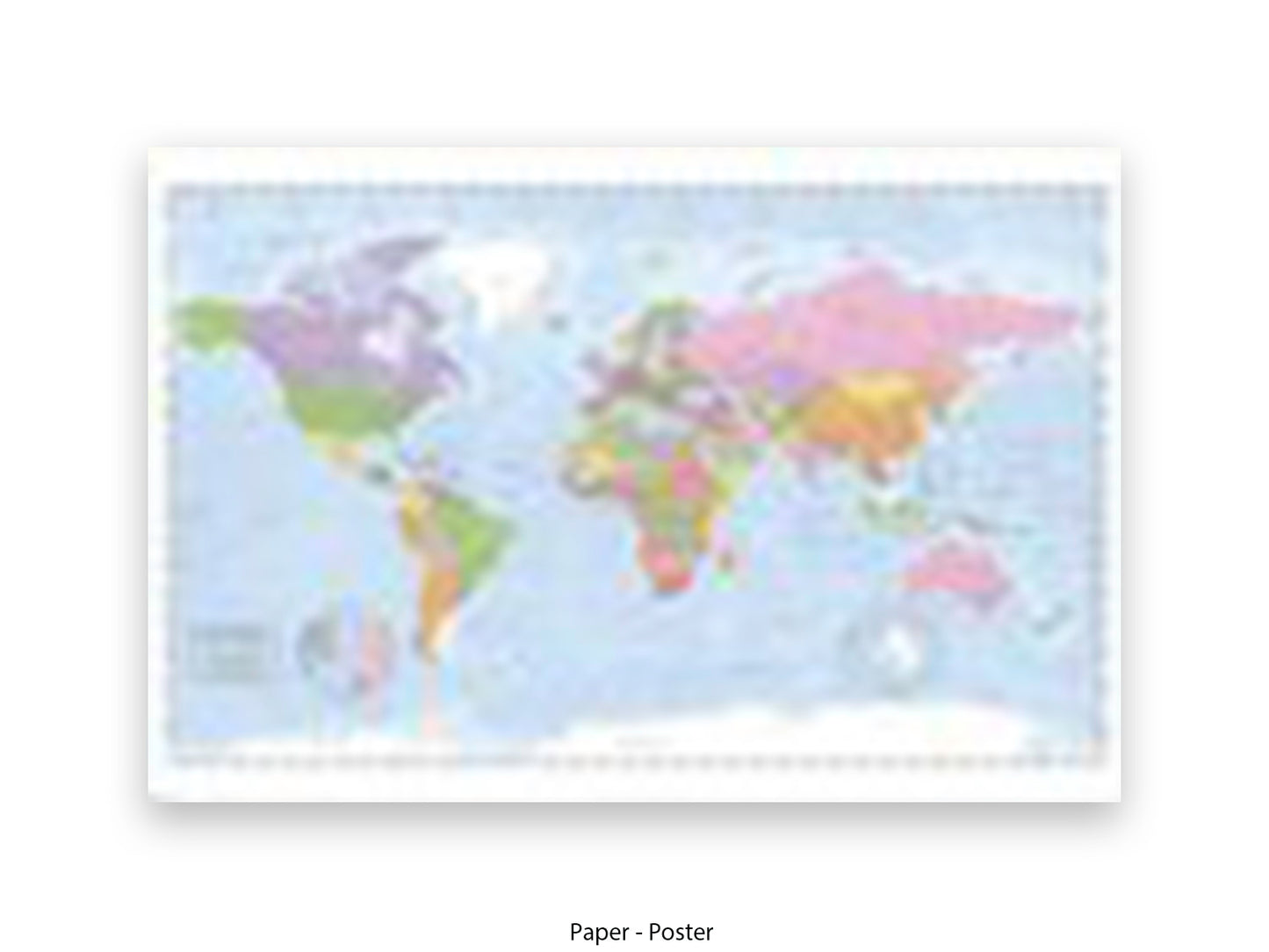 World Political Map (Miller Projection) Giant Poster