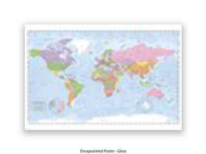 World Political Map (Miller Projection) Giant Poster