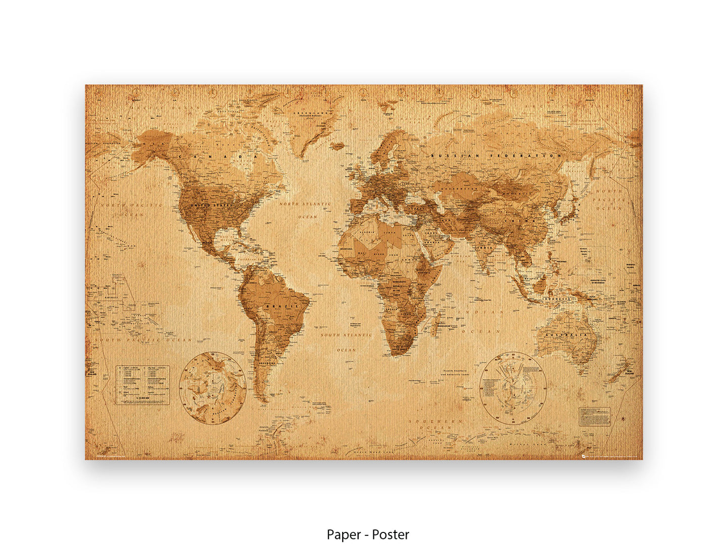 World Map Vintage Giant Poster