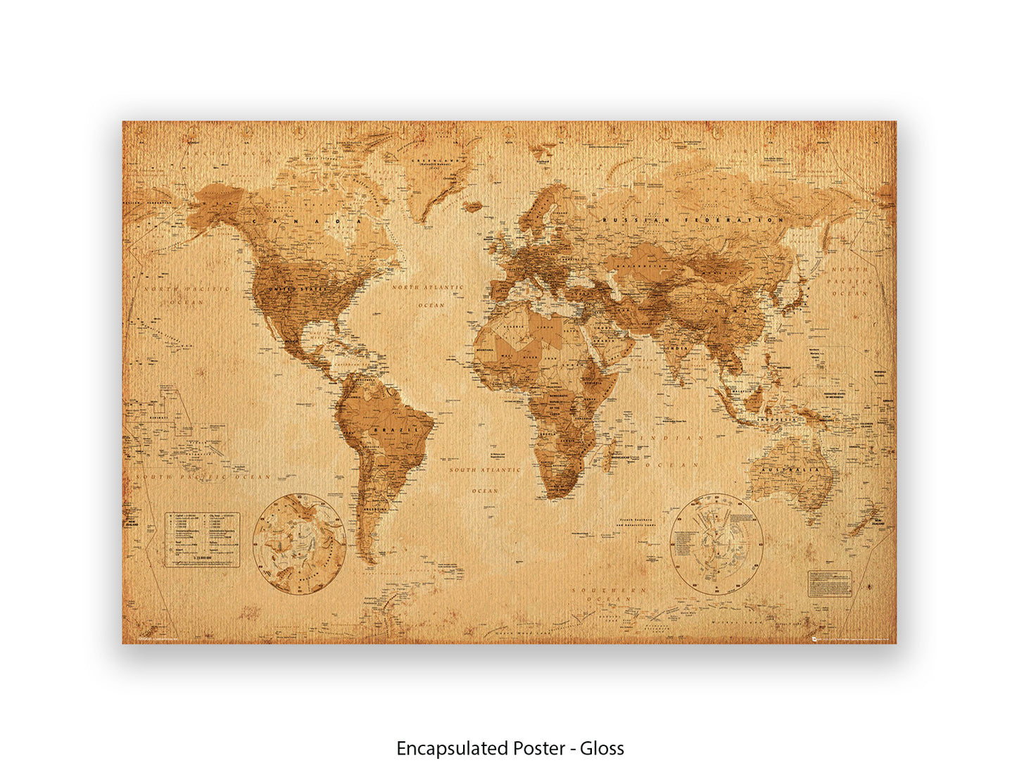 World Map Vintage Giant Poster