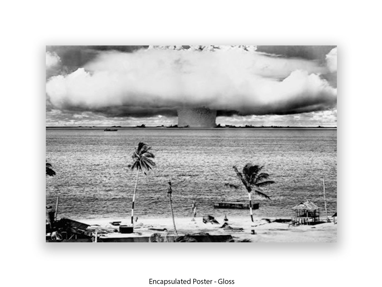 Atomic Bomb Explosion Bikini Atol B/W  Giant Poster