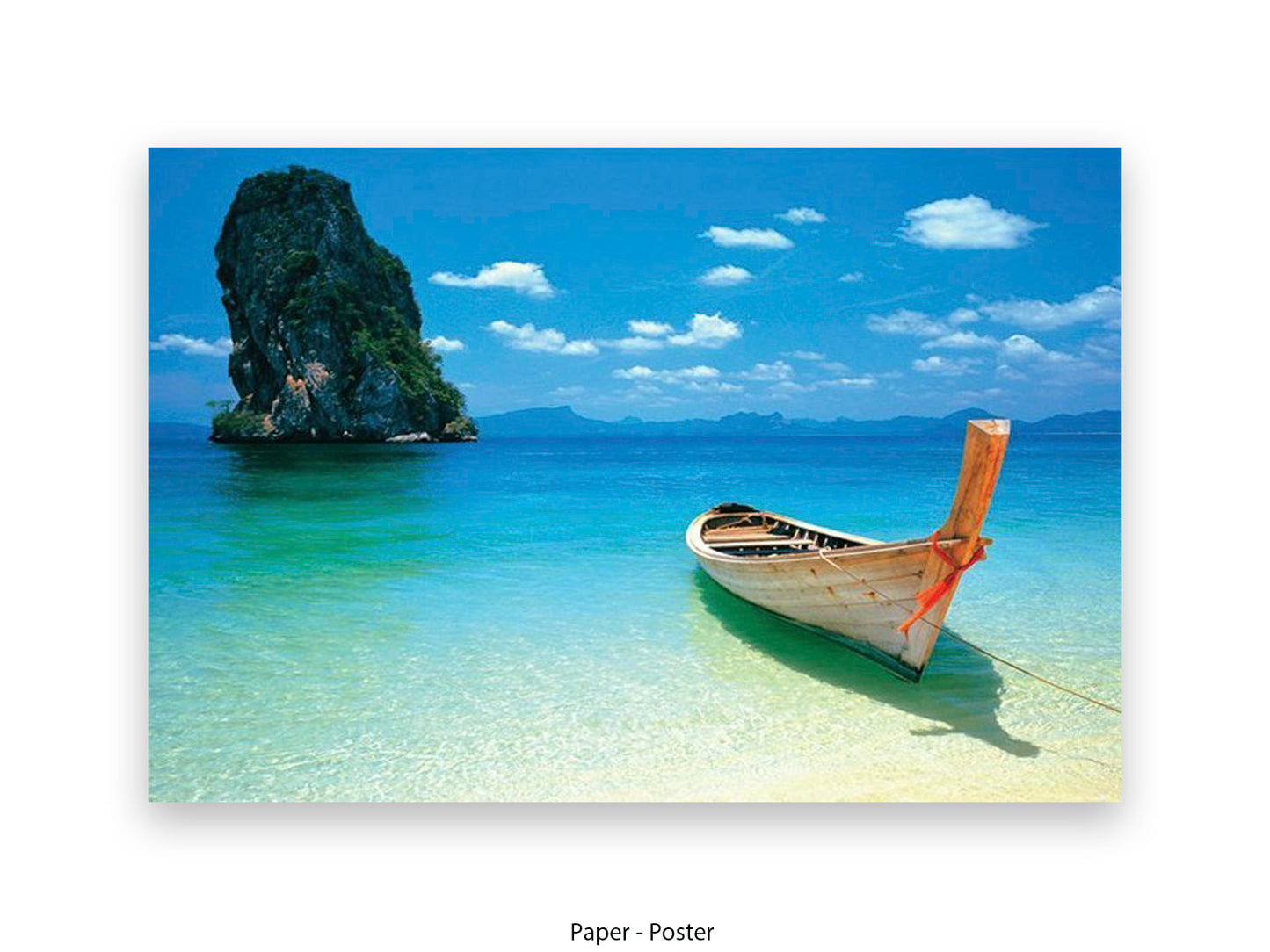 Phuket Beach Boat Giant Poster