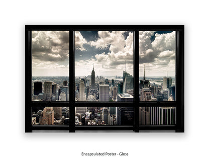 New York Window View Giant Poster