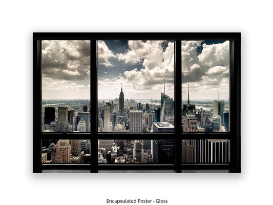 New York Window View Giant Poster