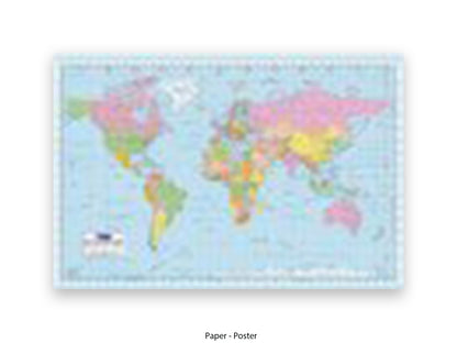 World Political Map Flags Giant Poster