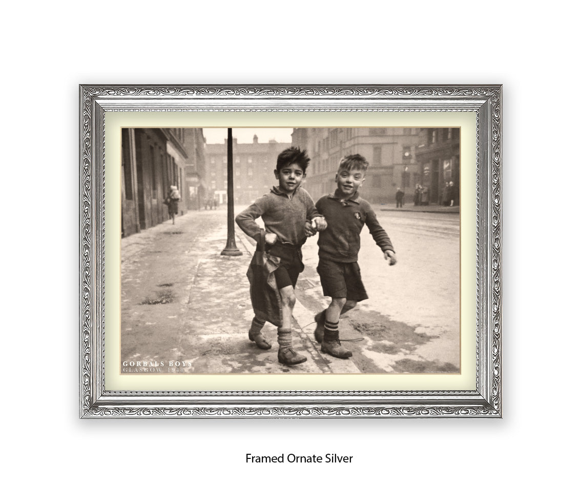 Gorbals Boys, Glasgow 1948 – Vintage Sepia Photographic - Art Print