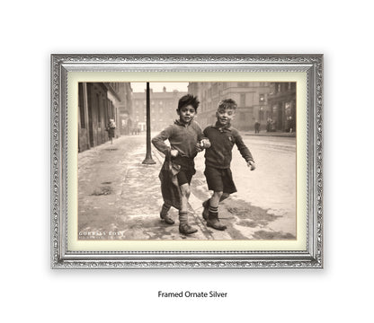 Gorbals Boys, Glasgow 1948 – Vintage Sepia Photographic - Art Print