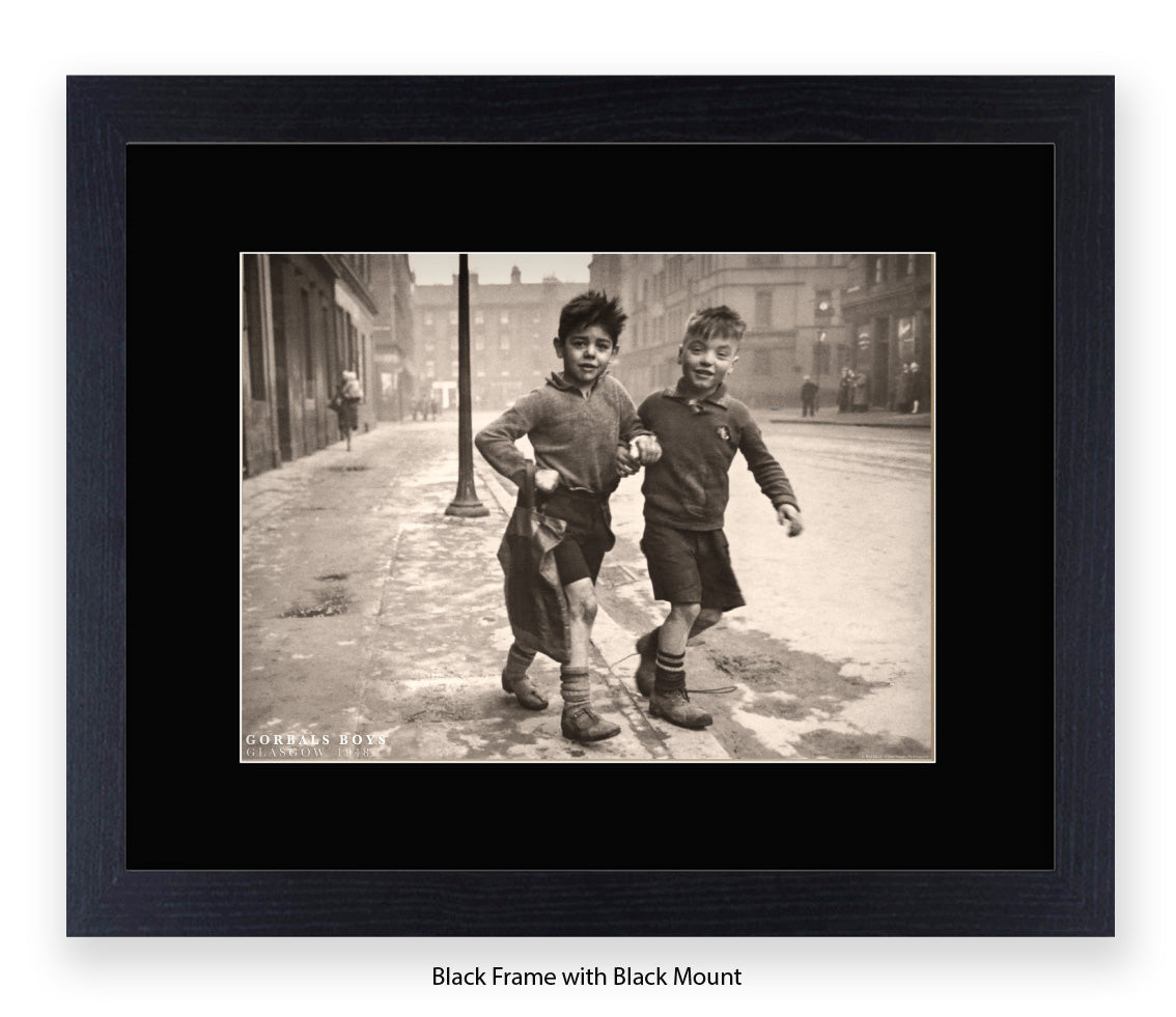 Gorbals Boys, Glasgow 1948 – Vintage Sepia Photographic - Art Print