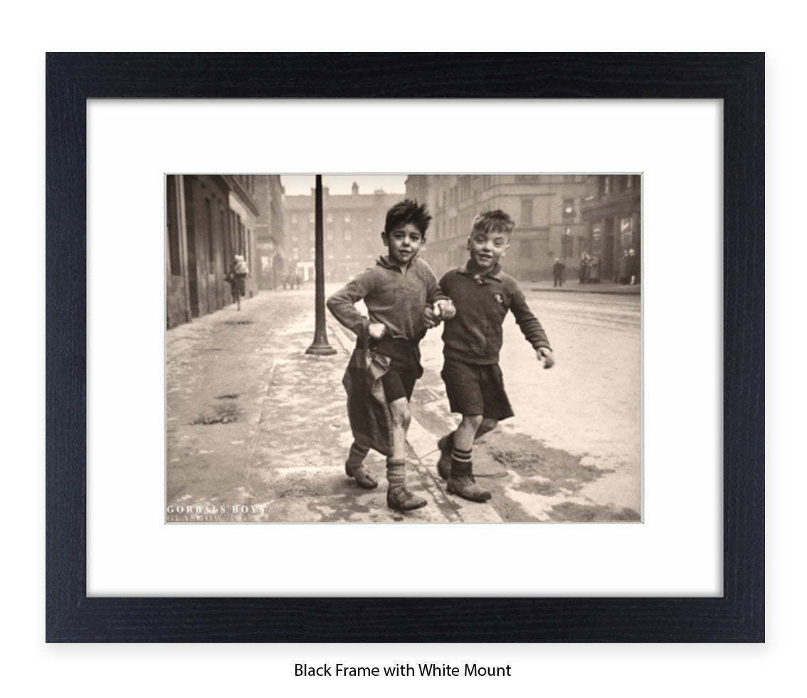 Gorbals Boys, Glasgow 1948 – Vintage Sepia Photographic - Art Print
