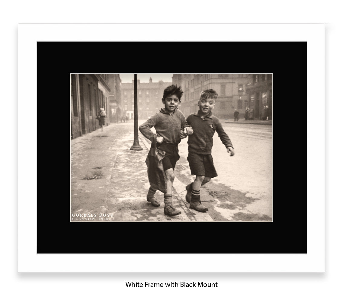 Gorbals Boys, Glasgow 1948 – Vintage Sepia Photographic - Art Print