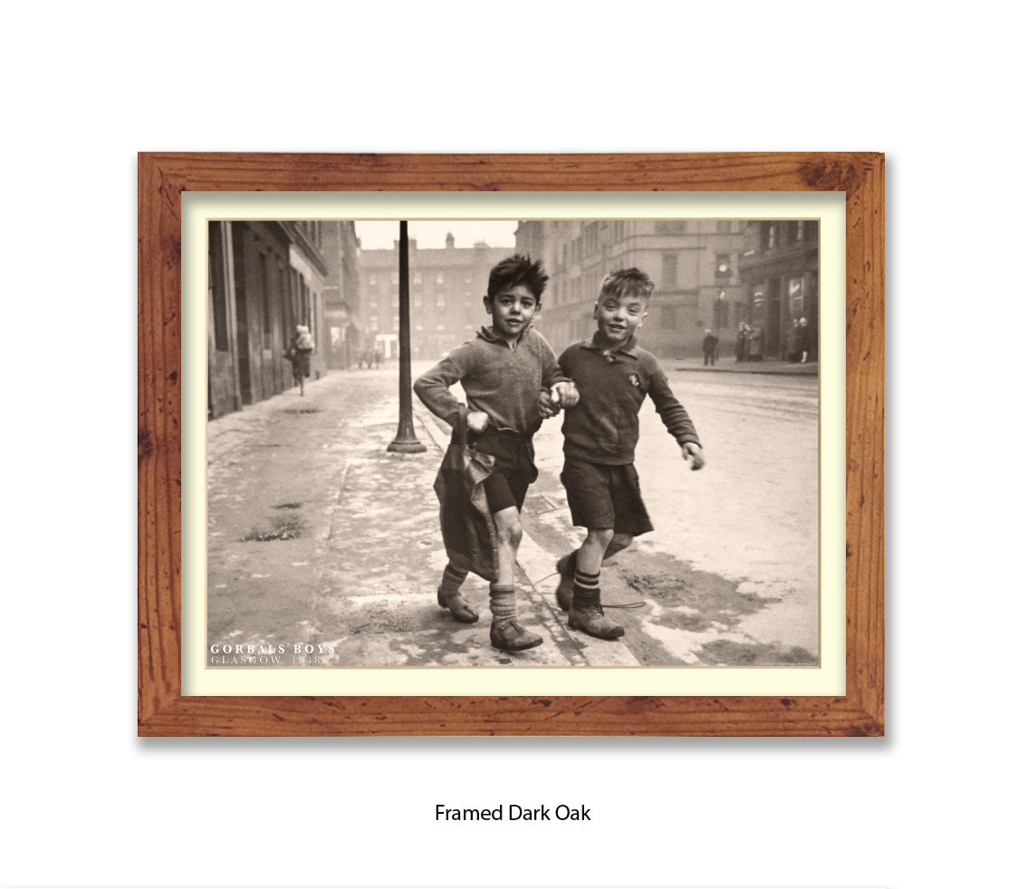 Gorbals Boys, Glasgow 1948 – Vintage Sepia Photographic - Art Print