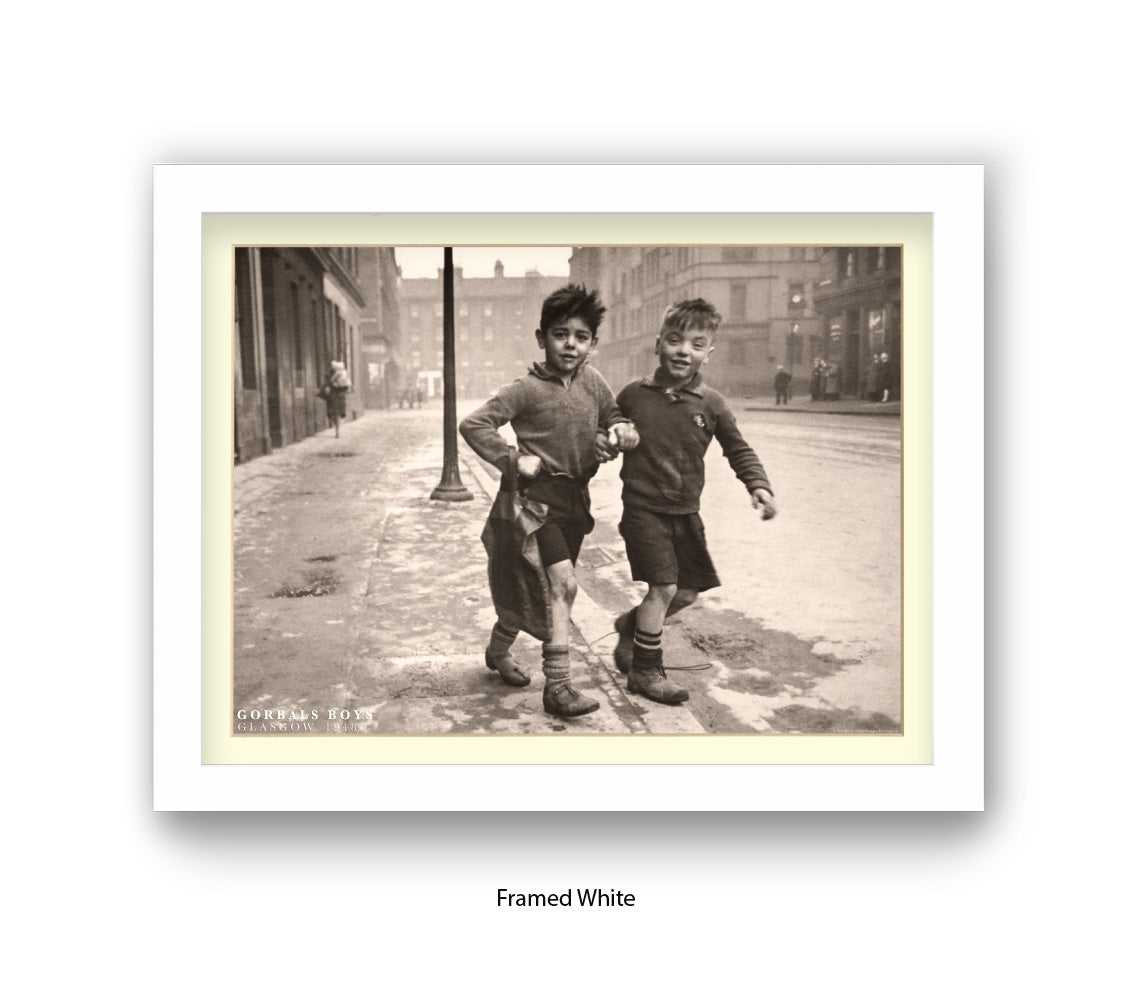 Gorbals Boys, Glasgow 1948 – Vintage Sepia Photographic - Art Print