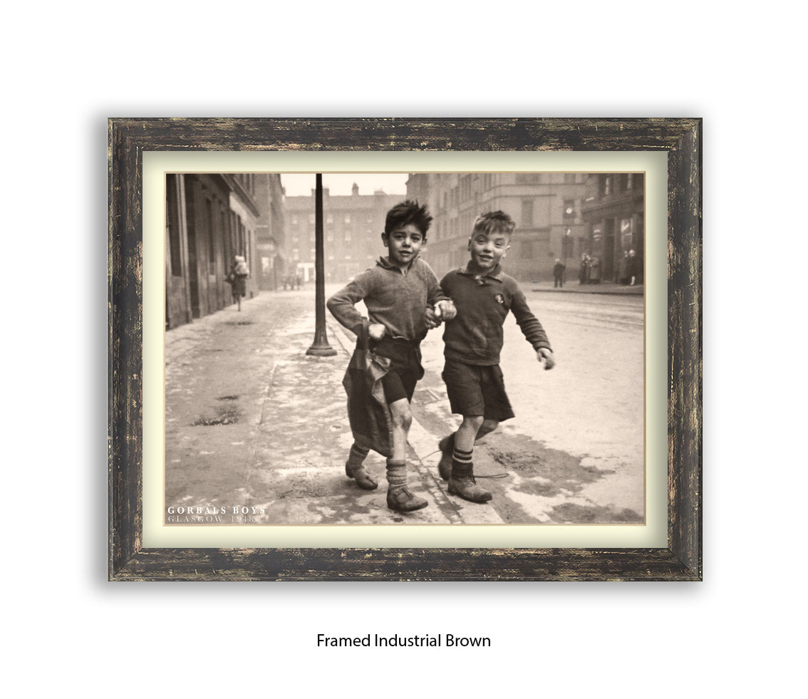 Gorbals Boys, Glasgow 1948 – Vintage Sepia Photographic - Art Print