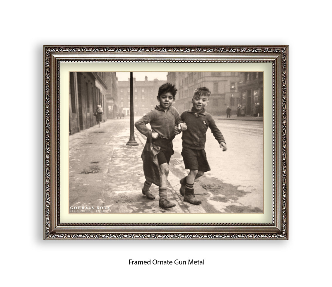 Gorbals Boys, Glasgow 1948 – Vintage Sepia Photographic - Art Print