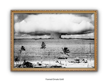 Atomic Bomb Explosion Bikini Atoll Poster