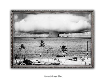 Atomic Bomb Explosion Bikini Atoll Poster