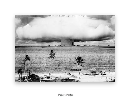 Atomic Bomb Explosion Bikini Atoll Poster