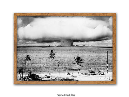 Atomic Bomb Explosion Bikini Atoll Poster