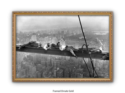 New York Lunchtime Asleep Poster