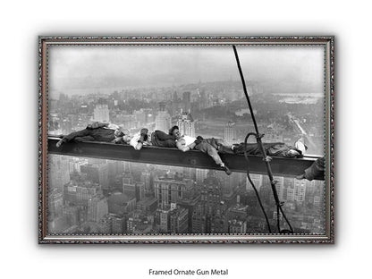 New York Lunchtime Asleep Poster