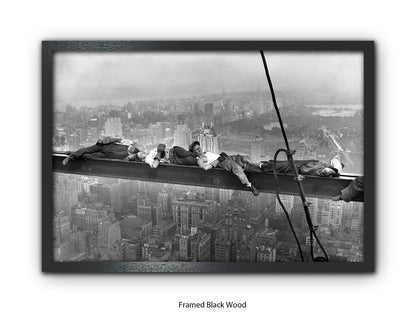 New York Lunchtime Asleep Poster