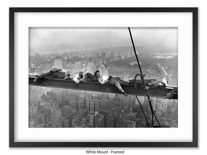 New York Lunchtime Asleep Poster