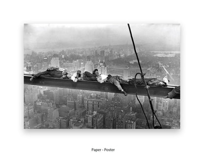 New York Lunchtime Asleep Poster