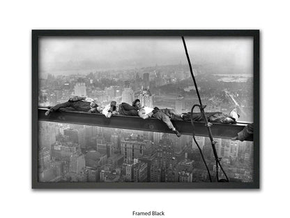 New York Lunchtime Asleep Poster