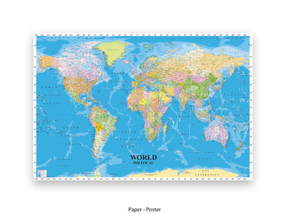 World Political Map Poster