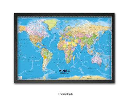 World Political Map Poster