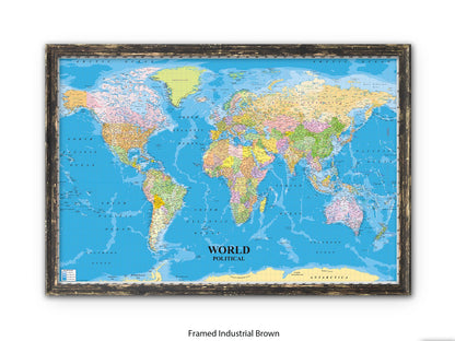 World Political Map Poster