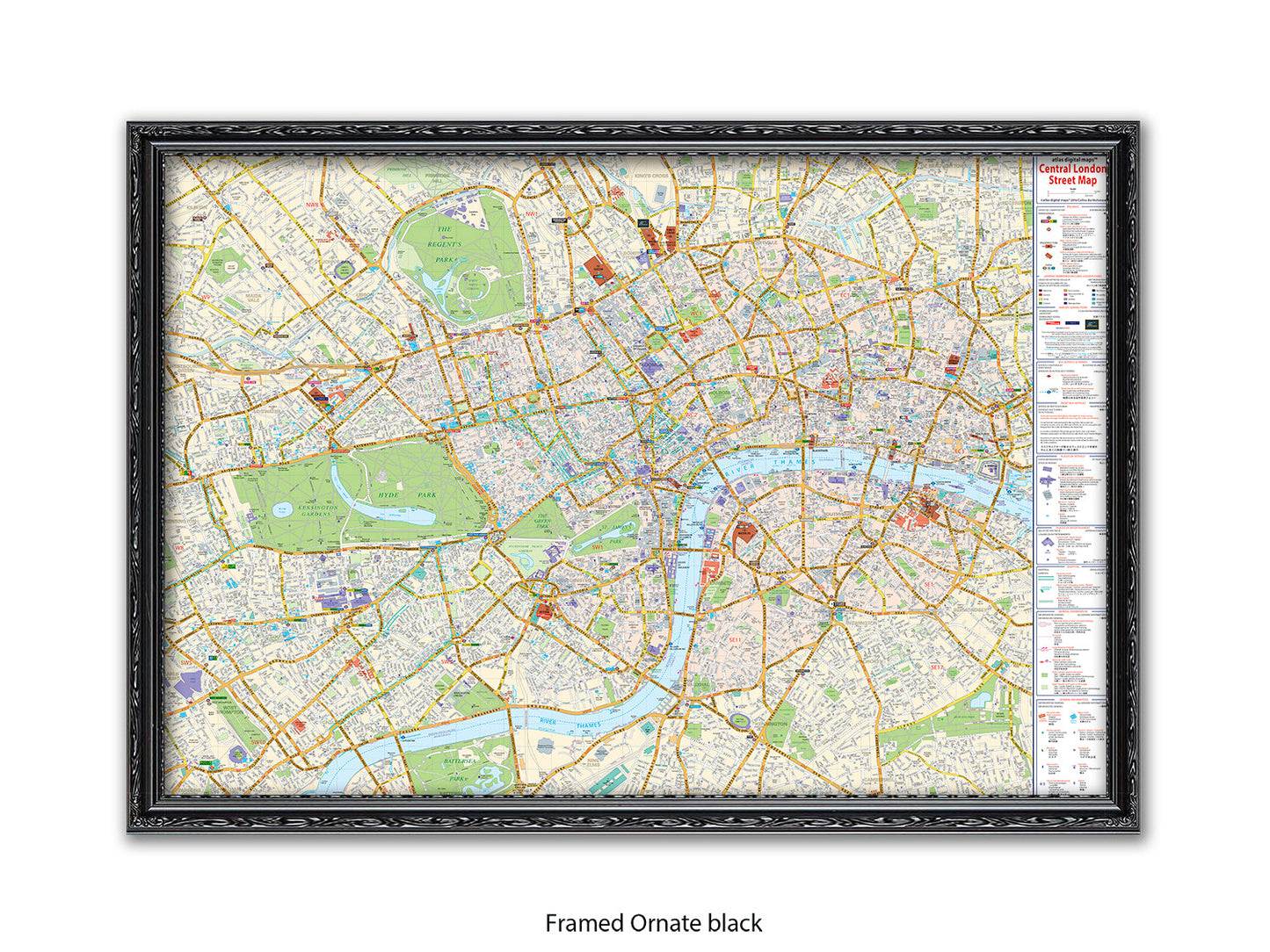 Central London Street Map Poster