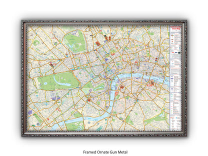 Central London Street Map Poster