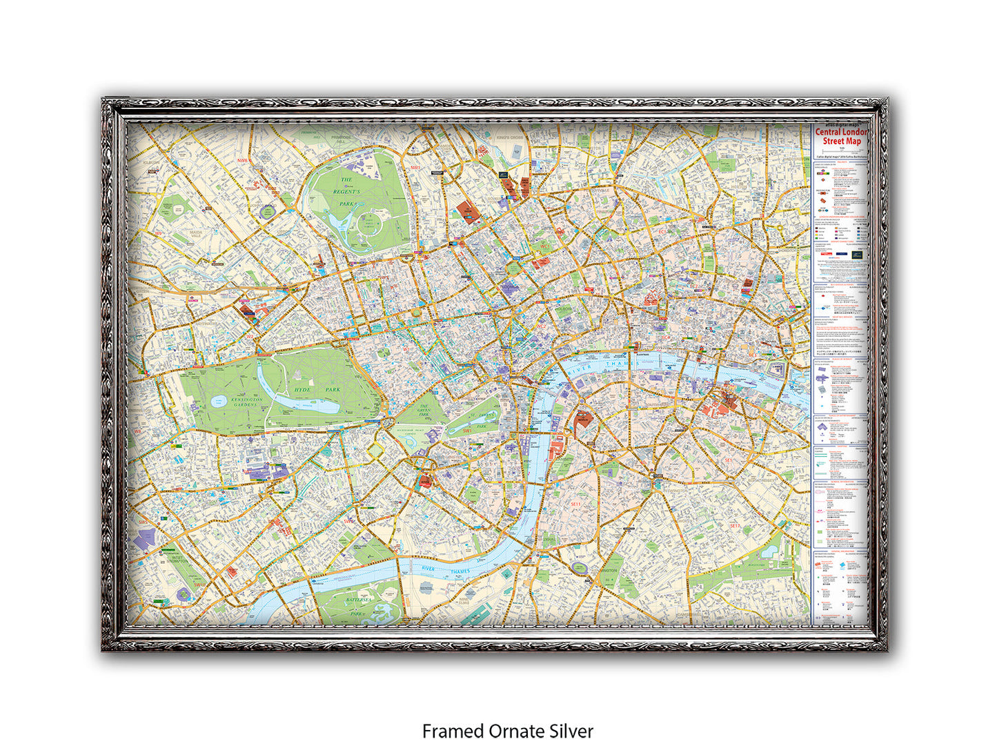 Central London Street Map Poster