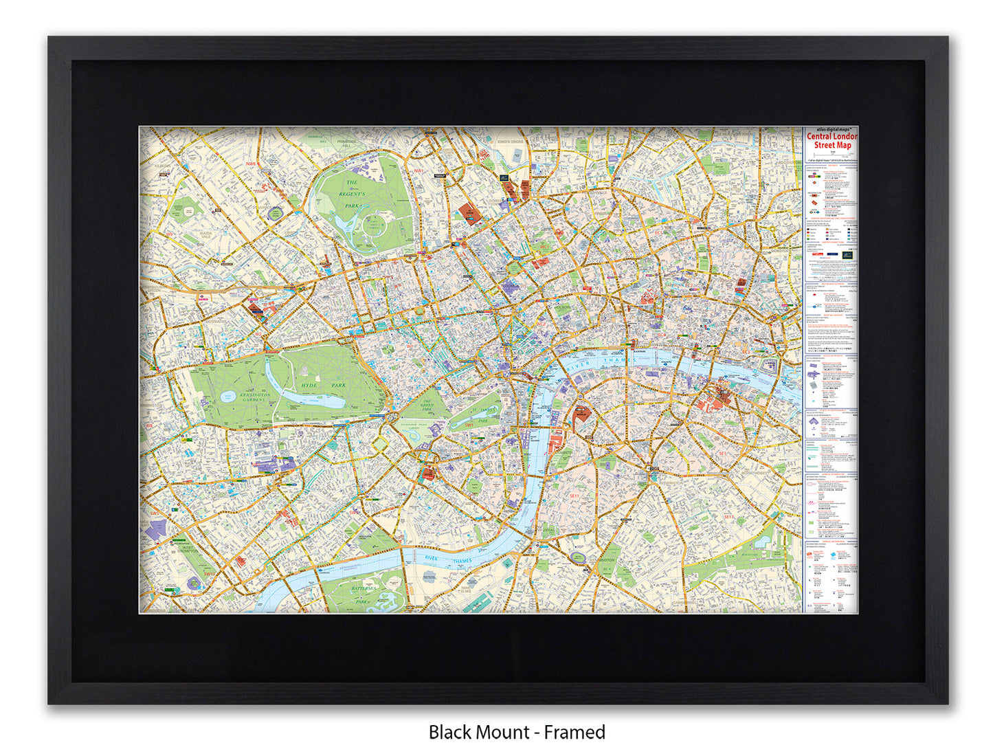 Central London Street Map Poster