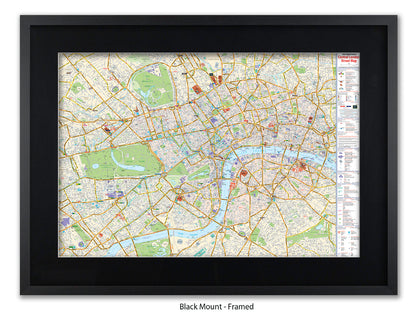 Central London Street Map Poster