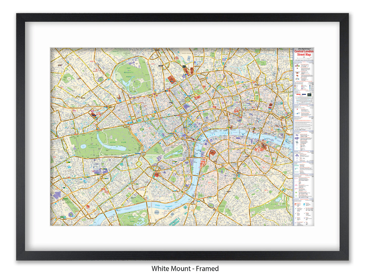 Central London Street Map Poster